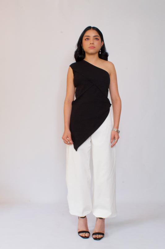 Blusa Asimétrica Media Noche